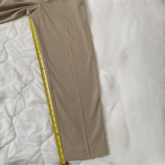 Norm Thompson Vintage Women’s Pleated Khaki Pants Tan Heigh-Waist Trousers Sz 8 - Picture 3 of 8